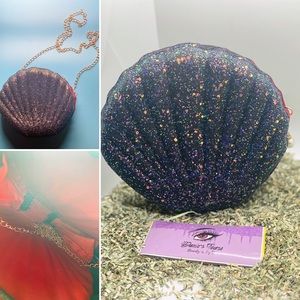 Glittery Black Shell Mini Bag